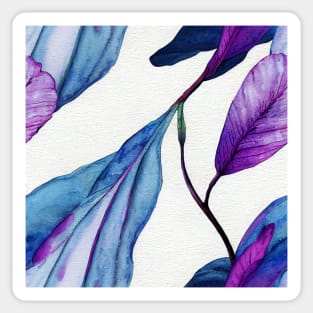 Pastel watercolor leaves pattern Sticker